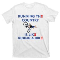 Running The Country Is Like Riding A Bike Biden Falling Meme T-Shirt