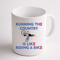 Running The Country Is Like Riding A Bike Biden Falling Meme Mug