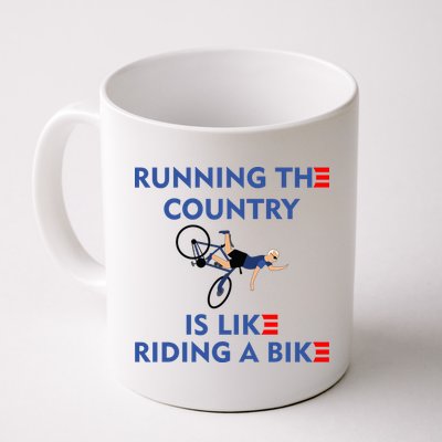 Running The Country Is Like Riding A Bike Biden Falling Meme Mug