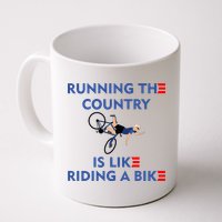 Running The Country Is Like Riding A Bike Biden Falling Meme Mug