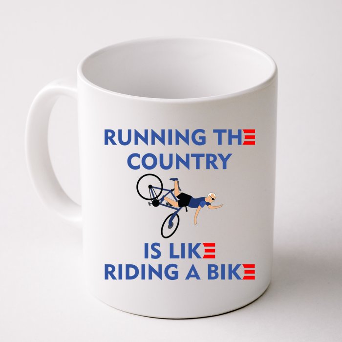Running The Country Is Like Riding A Bike Biden Falling Meme Mug