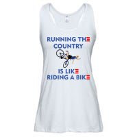 Running The Country Is Like Riding A Bike Biden Falling Meme Ladies Essential Flowy Tank
