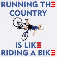 Running The Country Is Like Riding A Bike Biden Falling Meme Flatbill Hat