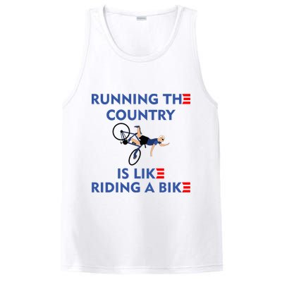 Running The Country Is Like Riding A Bike Biden Falling Meme PosiCharge Competitor Tank