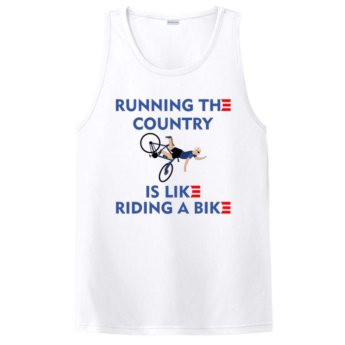 Running The Country Is Like Riding A Bike Biden Falling Meme PosiCharge Competitor Tank