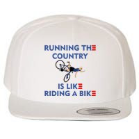 Running The Country Is Like Riding A Bike Biden Falling Meme Wool Snapback Cap