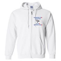 Running The Country Is Like Riding A Bike Biden Falling Meme Full Zip Hoodie