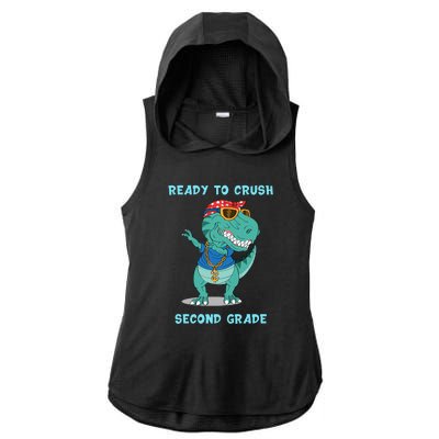 Ready To Crush Second Grade Back To School Ladies PosiCharge Tri-Blend Wicking Draft Hoodie Tank