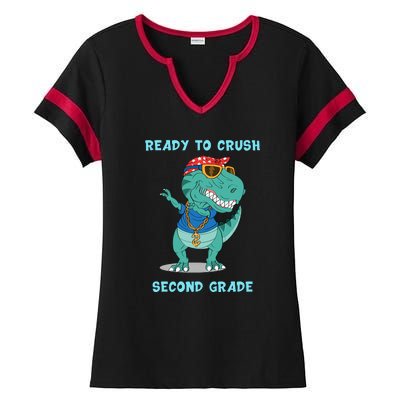 Ready To Crush Second Grade Back To School Ladies Halftime Notch Neck Tee