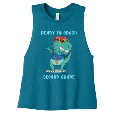 Ready To Crush Second Grade Back To School Women's Racerback Cropped Tank