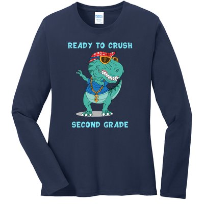 Ready To Crush Second Grade Back To School Ladies Long Sleeve Shirt