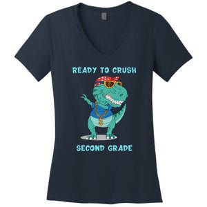 Ready To Crush Second Grade Back To School Women's V-Neck T-Shirt