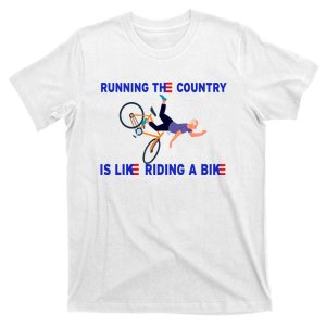 Running The Country Is Like Riding A Bike Funny Joe Biden Meme T-Shirt