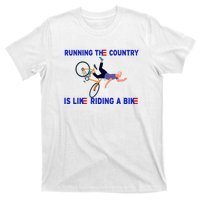 Running The Country Is Like Riding A Bike Funny Joe Biden Meme T-Shirt