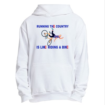 Running The Country Is Like Riding A Bike Funny Joe Biden Meme Urban Pullover Hoodie