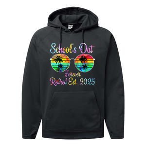 Retired Teacher Class Of 2025 Retirement School Gift Performance Fleece Hoodie