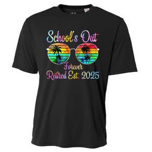 Retired Teacher Class Of 2025 Retirement School Gift Cooling Performance Crew T-Shirt