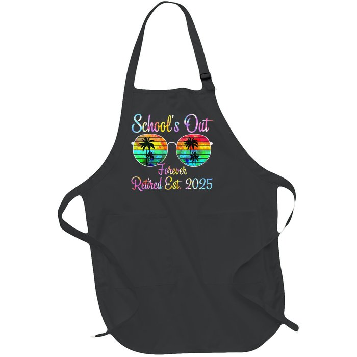 Retired Teacher Class Of 2025 Retirement School Gift Full-Length Apron With Pockets