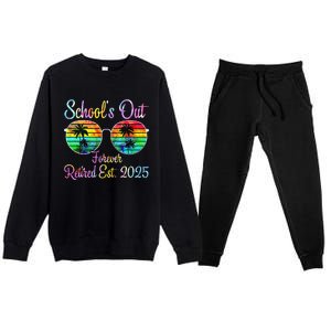 Retired Teacher Class Of 2025 Retirement School Gift Premium Crewneck Sweatsuit Set