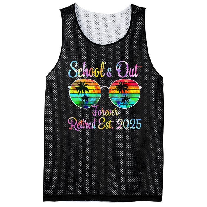 Retired Teacher Class Of 2025 Retirement School Gift Mesh Reversible Basketball Jersey Tank