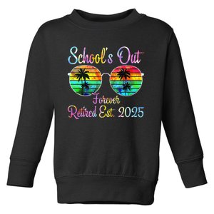 Retired Teacher Class Of 2025 Retirement School Gift Toddler Sweatshirt