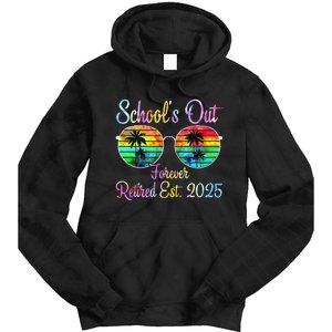 Retired Teacher Class Of 2025 Retirement School Gift Tie Dye Hoodie