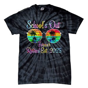 Retired Teacher Class Of 2025 Retirement School Gift Tie-Dye T-Shirt