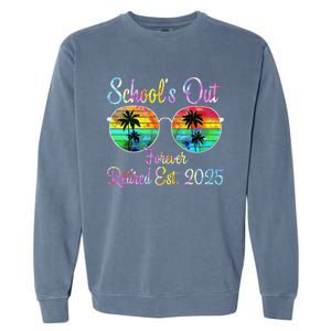 Retired Teacher Class Of 2025 Retirement School Gift Garment-Dyed Sweatshirt