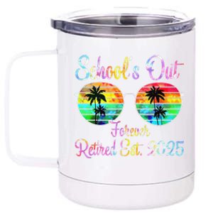 Retired Teacher Class Of 2025 Retirement School Gift 12 oz Stainless Steel Tumbler Cup