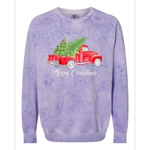 Red Truck Christmas Funny Merry Christmas Yall Women Gifts Colorblast Crewneck Sweatshirt