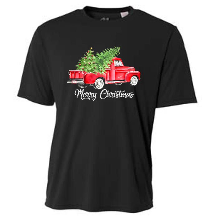 Red Truck Christmas Funny Merry Christmas Yall Women Gifts Cooling Performance Crew T-Shirt