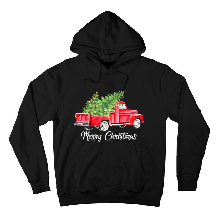 Red Truck Christmas Funny Merry Christmas Yall Women Gifts Hoodie