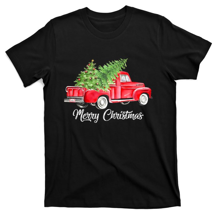 Red Truck Christmas Funny Merry Christmas Yall Women Gifts T-Shirt