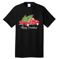 Red Truck Christmas Funny Merry Christmas Yall Women Gifts Tall T-Shirt