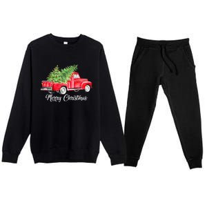 Red Truck Christmas Funny Merry Christmas Yall Women Gifts Premium Crewneck Sweatsuit Set