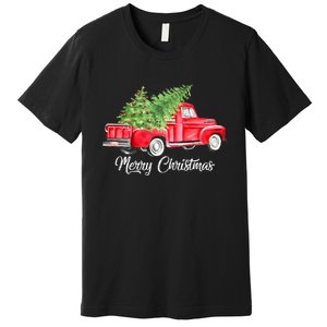 Red Truck Christmas Funny Merry Christmas Yall Women Gifts Premium T-Shirt