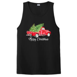 Red Truck Christmas Funny Merry Christmas Yall Women Gifts PosiCharge Competitor Tank