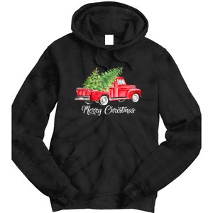 Red Truck Christmas Funny Merry Christmas Yall Women Gifts Tie Dye Hoodie