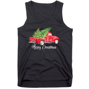 Red Truck Christmas Funny Merry Christmas Yall Women Gifts Tank Top