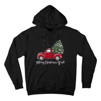 Red Truck Christmas Merry Christmas Yall Hoodie