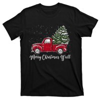 Red Truck Christmas Merry Christmas Yall T-Shirt