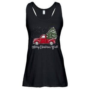 Red Truck Christmas Merry Christmas Yall Ladies Essential Flowy Tank