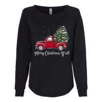 Red Truck Christmas Merry Christmas Yall Womens California Wash Sweatshirt