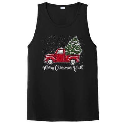 Red Truck Christmas Merry Christmas Yall PosiCharge Competitor Tank