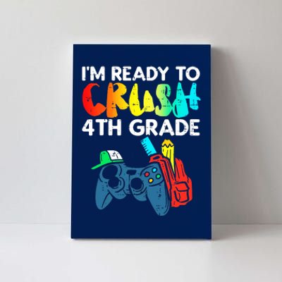 Ready To Crush 4th Grade Fourth Video Gamer First Day Boy Canvas