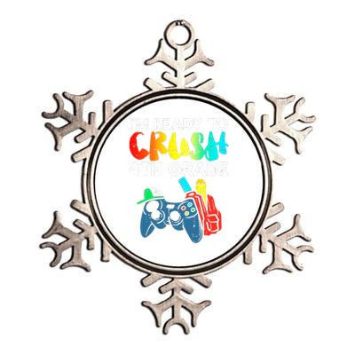 Ready To Crush 4th Grade Fourth Video Gamer First Day Boy Metallic Star Ornament