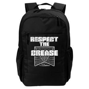 Respect The Crease Lacrosse Funny Lax Goalie Daily Commute Backpack