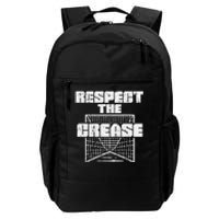 Respect The Crease Lacrosse Funny Lax Goalie Daily Commute Backpack