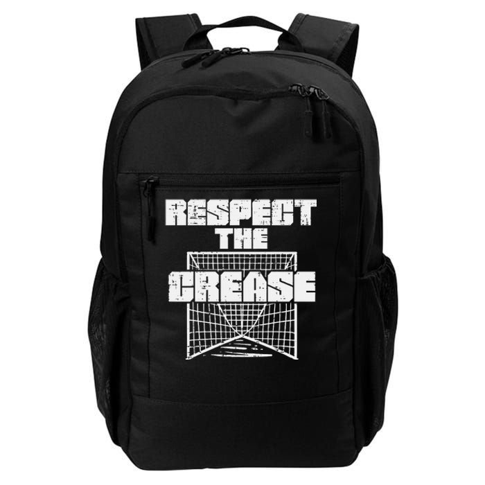 Respect The Crease Lacrosse Funny Lax Goalie Daily Commute Backpack