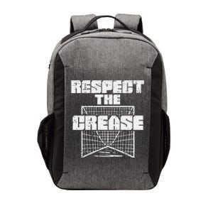 Respect The Crease Lacrosse Funny Lax Goalie Vector Backpack